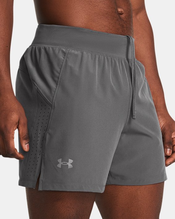 Men's UA Launch Elite 5'' Shorts, Gray, pdpMainDesktop image number 4